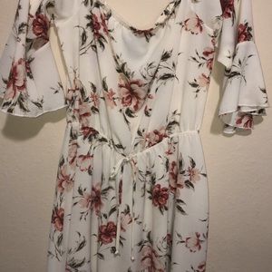 White Floral Dress